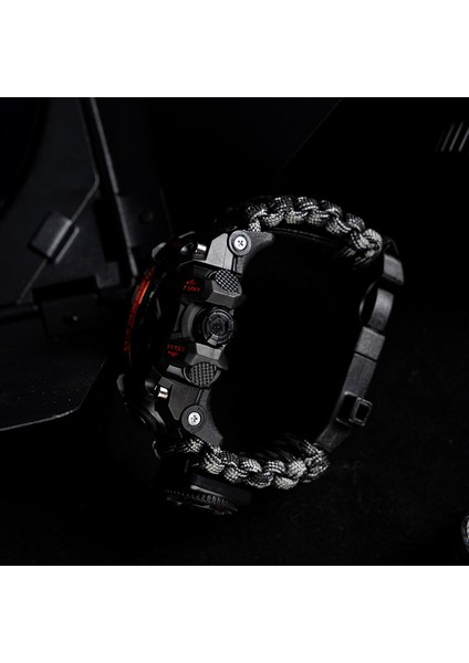 Gül Açık Survival Askeri Izle Su Geçirmez Çok Fonksiyonlu Hayatta Kalma Kiti Askeri Taktik Paracord Izle Pusula Spor Izle (Yurt Dışından)