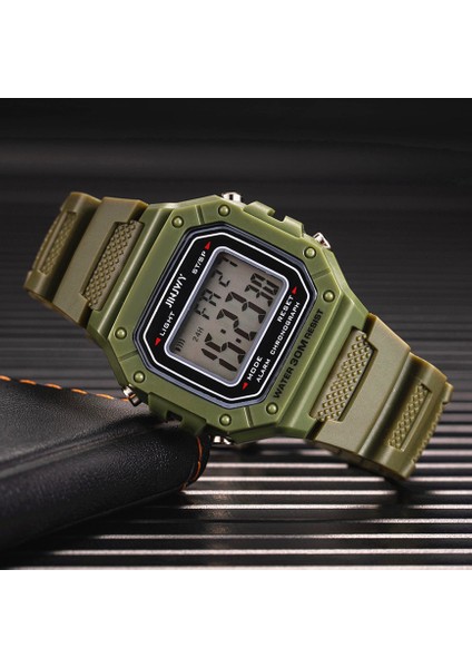 Kırmızı Lüks Marka Erkek Bilek Saatler Elektronik LED Dijital Saat Erkekler Kadınlar Için Kare Silikon Spor Ordu Izle Spor Saat Reloj (Yurt Dışından)