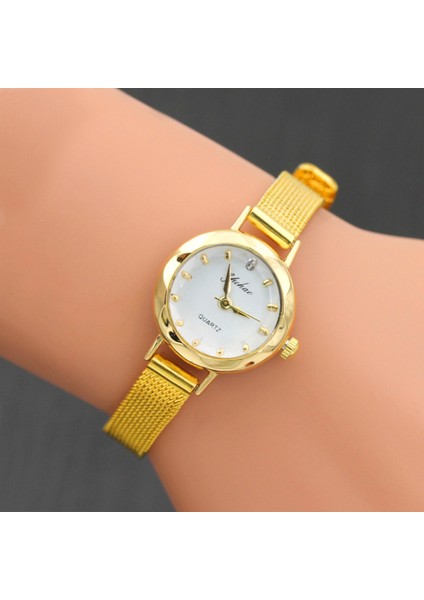 Altın Yeni Kadın Küçük Saatler Altın Casual Kuvars Bilezik Izle Bayanlar Için Metal Örgü Paslanmaz Çelik Elbise Saatler Relogio Feminino (Yurt Dışından) fiyatları