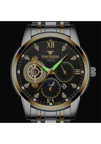 Tamamen Siyah 2022 Yeni Erkek Spor Quartz Saat Gündelik Açık Hava Saati Paslanmaz Çelik Saat Su Geçirmez Aydınlık Erkek Saati Relógio Masculino (Yurt Dışından) modelleri