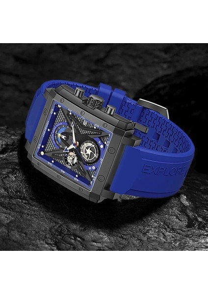 Siyah Gül Lıge Erkekler Saatler Üst Marka Lüks Büyük Kadran Izle Adam Tarih Su Geçirmez Kuvars Kol Saati Spor Chronograph Saat Relogio Masculino (Yurt Dışından)