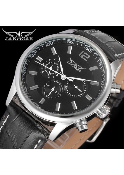 Beyaz Jaragar Erkek ve Kadın Saatleri Gündelik Moda Bar Ölçekli Mekanik Saat Haftanın Yuvarlak Günü Saat Siyah Saat (Yurt Dışından) fiyatları