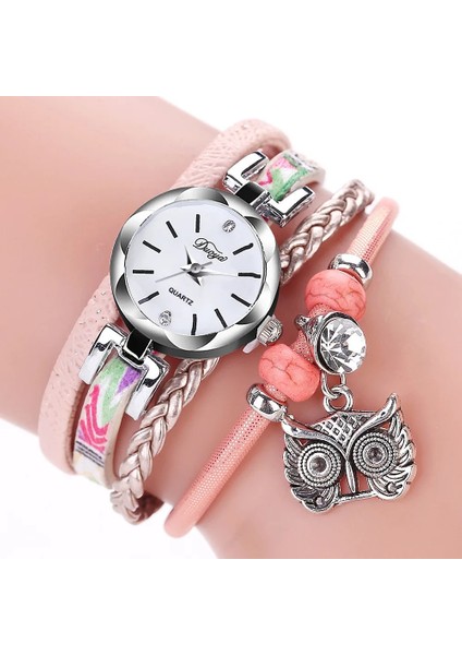 Siyah Reloj Mujer Kadınlar Için Saat Tankı Saat El Dokuması Baykuş Kolye Bilezik Saat Bayanlar Bilezik Saat Üreticileri Vintage Saat (Yurt Dışından) indirimleri