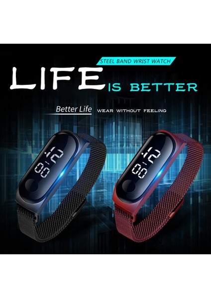 Mor Set1 Moda Kadın Izle Gül Altın Paslanmaz Çelik Elbise LED Kuvars Bilezik Izle Kadın Kadın Saat Relogio Feminino Bırak Gemi (Yurt Dışından) modelleri