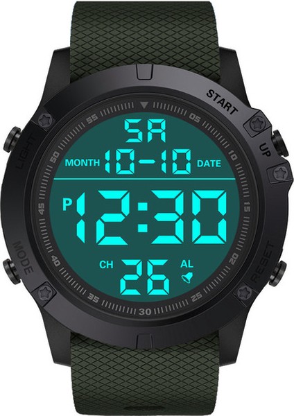 D Marka Siyah Dijital Saat Erkekler Kadınlar Için Spor Su Geçirmez Açık Kronograf Kol Saati G Piyade Şok Öğrenci Kol Saati (Yurt Dışından)