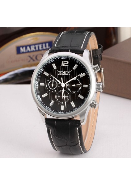 Beyaz Jaragar Erkek ve Kadın Saatleri Gündelik Moda Bar Ölçekli Mekanik Saat Haftanın Yuvarlak Günü Saat Siyah Saat (Yurt Dışından) modelleri