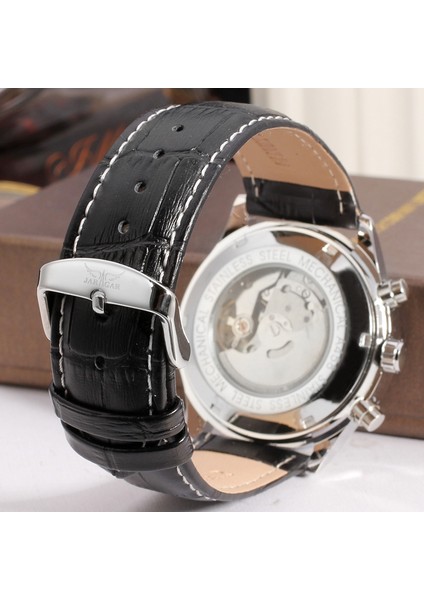 Beyaz Jaragar Erkek ve Kadın Saatleri Gündelik Moda Bar Ölçekli Mekanik Saat Haftanın Yuvarlak Günü Saat Siyah Saat (Yurt Dışından) indirimleri