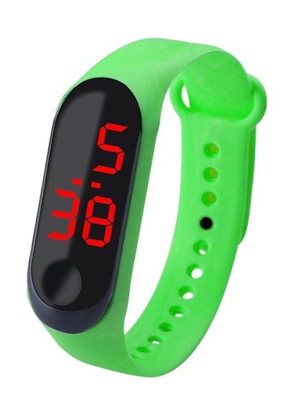 C LED Dijital Saat Erkekler Kadınlar Rahat Moda Spor Kız Bilezik Erkek Saatler Elektronik Silikon Kol Saati Çocuklar Çocuklar Için (Yurt Dışından)