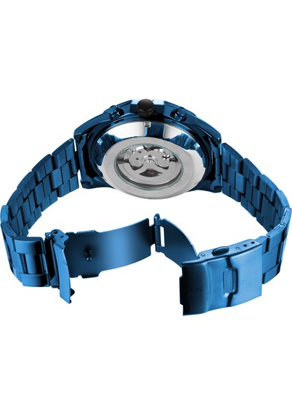 FSG8042-1 Kutusu ile Yeni Moda Şeffaf Retro Erkek Otomatik Mekanik Saatler Üst Marka Lüks Paslanmaz Çelik Saatler Reloj Hombre (Yurt Dışından)