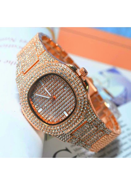 Jianjin Lüks Marka Gül Altın Kadın Izle Moda Rahat Tarih Kuvars Bilek Saatler Su Geçirmez Bilezik Izle Kadın Saat Reloj Mujer (Yurt Dışından) indirimleri