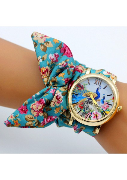 Altın 61 Shsby Yeni Kadın Saat Moda Lüks Bayanlar Kuvars Kol Saati Üst Marka Çiçek Kumaş Bilezik Izle Çiçek Kadın Saatler Reloj (Yurt Dışından)