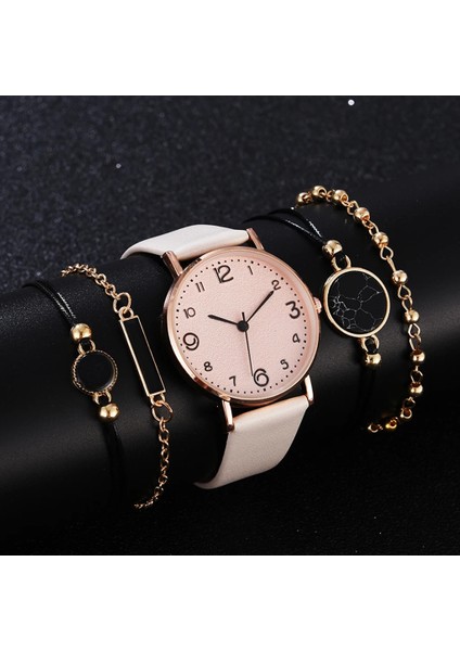 5 Adet Set Kırmızı 5 Adet Set Izle Kadınlar Için Lüks Deri Analog Bayanlar Kuvars Kol Saati Üst Stil Moda Bilezik Saat Seti Relogio Feminino (Yurt Dışından) fiyatları