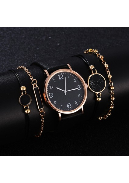 5 Adet Set Kırmızı 5 Adet Set Izle Kadınlar Için Lüks Deri Analog Bayanlar Kuvars Kol Saati Üst Stil Moda Bilezik Saat Seti Relogio Feminino (Yurt Dışından) modelleri