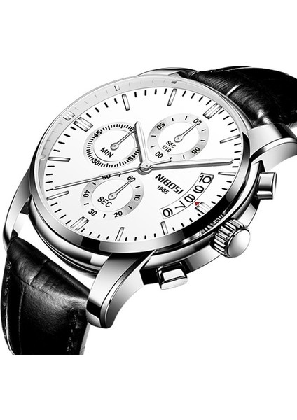 O Nıbosı Erkek Saatler Lüks Marka Askeri Spor Altın Izle Erkekler Iş Kol Saati Chronograph Quartz Saat Relogio Masculino (Yurt Dışından)