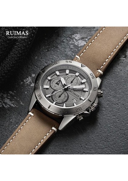 Gül Mavi Megır Ruımas 2020 Kronograf Kuvars Saatler Erkekler Moda Lüks Deri Kayış Kol Saati Rahat Su Geçirmez Aydınlık Izle Adam (Yurt Dışından) modelleri