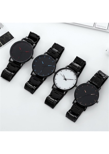 2-Siyah-Beyaz Erkek Saatler 2023 Lüks Erkek Zarif Ultra Ince Kol Saati Erkek Iş Paslanmaz Çelik Hasır Kuvars Saat Relogio Masculino Sıcak (Yurt Dışından) indirimleri