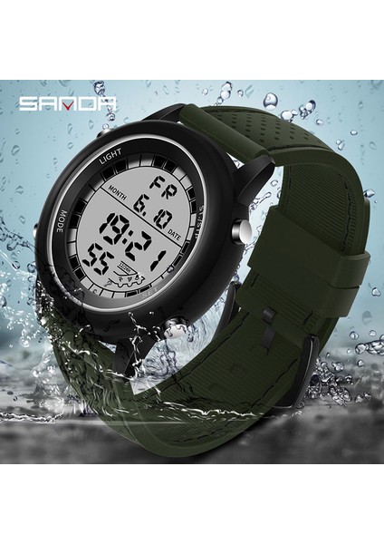 Kahve Sanda Spor Erkek Saatler 2023 Yeni Hd LED Dijital Ekran Izle 24 Saat Otomatik Takvim Izle Zamanlayıcı Çalar Saat Reloj 411 (Yurt Dışından)