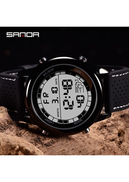 Kahve Sanda Spor Erkek Saatler 2023 Yeni Hd LED Dijital Ekran Izle 24 Saat Otomatik Takvim Izle Zamanlayıcı Çalar Saat Reloj 411 (Yurt Dışından)