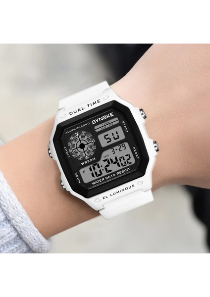 Beyaz Ince Dijital Saatler Erkek 2020 Lüks Üst Marka Elektronik Kol Saati Su Geçirmez Erkek Spor Saat LED Relogio Masculino Hediye (Yurt Dışından) indirimleri