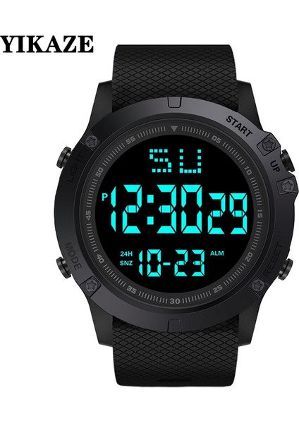Beyaz-C Erkekler Spor Izle Çok Fonksiyonlu Askeri Spor Saat Su Geçirmez Aydınlık LED Dijital Çocuk Izle Büyük Kadran Öğrenci Elektronik Saat (Yurt Dışından)