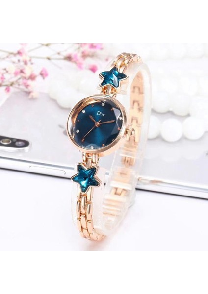 Gümüş Beyaz Yeni Bayanlar Alaşım Kadın Saatler Bilezik Izle Mizaç Beş Köşeli Yıldız Kayışı Kol Saati Kuvars Izle Yıldız Relogio Feminino (Yurt Dışından) fiyatları