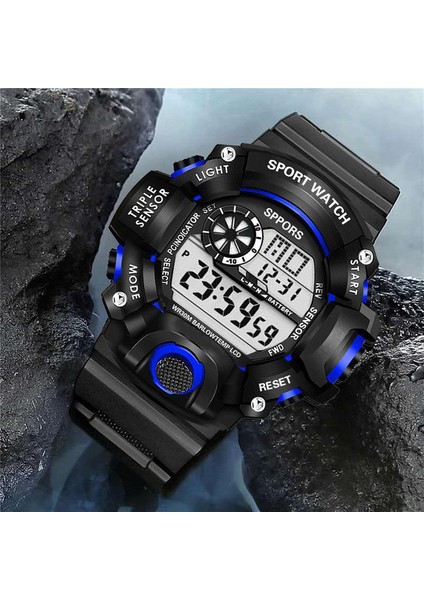 Mavi Moda Piyade Spor Elektronik Saat Yeni LED Su Geçirmez G Aydınlık Şok El Saati Erkekler Kadınlar Için Dijital Maliyet Kol Saati (Yurt Dışından)