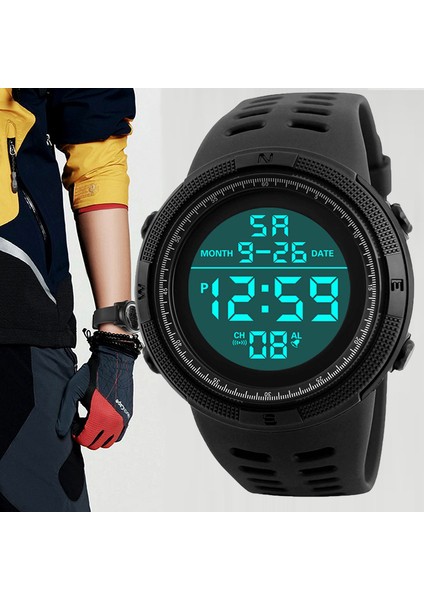 B-Green Erkek Saati Spor Dijital Saatler Adam Için Büyük Kadran Aydınlık Su Geçirmez Çalar Saat Çok Fonksiyonlu Askeri Elektronik Kol Saati (Yurt Dışından) indirimleri