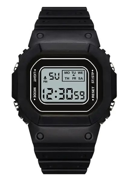 Siyah 2023 Erkek LED Dijital Saat Erkek Kadın Su Geçirmez Spor Izle Erkekler Için Silikon Ordu Kol Saati Tarih Saat Hodinky Reloj Hombre (Yurt Dışından)