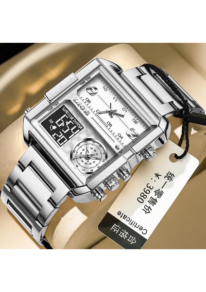 Kahverengi L Lüks Marka Lıge Büyük Kadran Spor Izle Erkekler Için Çelik Bant Su Geçirmez Kronograf Iş Saati Aydınlık Kuvars Kol Saati Adam (Yurt Dışından) fiyatları