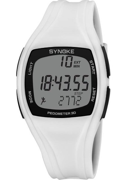 Beyaz Synoke Spor Saat Erkekler Için Saat Elektronik Saatler Alarm LED Su Geçirmez 3D Adım Sayacı Dijital Saat Erkek Relogio Masculino (Yurt Dışından)