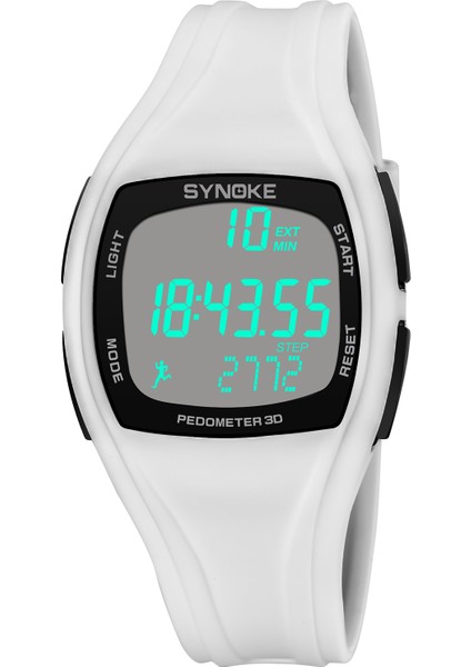 Beyaz Synoke Spor Saat Erkekler Için Saat Elektronik Saatler Alarm LED Su Geçirmez 3D Adım Sayacı Dijital Saat Erkek Relogio Masculino (Yurt Dışından)