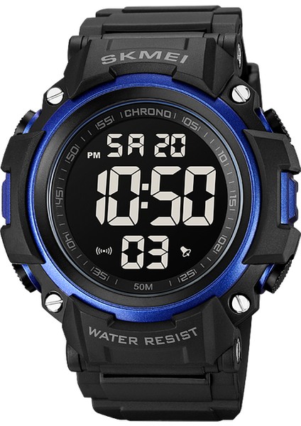 Mavi Siyah Skmeı Açık Spor Izle Adam Elektronik Hareketi Kronometre Chrono Dijital Kol Saati Lüks Aydınlık Alarm Su Geçirmez Saat (Yurt Dışından)