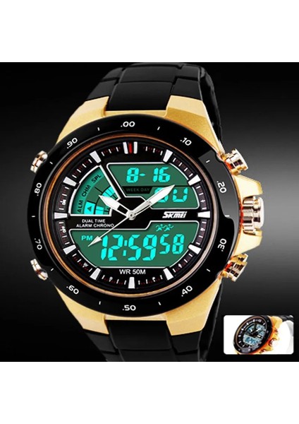Siyah Skmei Erkekler Spor Saatler Askeri Rahat Spor Erkek Saati Kuvars-Izle Su Geçirmez Silikon Saat Erkek S Şok Relogio Masculino (Yurt Dışından) fiyatları