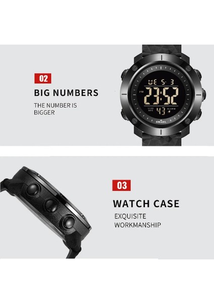 Mavi Yeni Izle Dijital LED Saatler Smael Spor Kol Saatleri 50 M Suya Dayanıklı Yüzme Saati Kronometre Zaman 8042 Askeri Saatler (Yurt Dışından) indirimleri