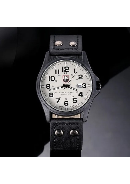 Siyah ve Beyaz Ultra Ince Vintage Erkek Saatler Klasik Basit Iş Kuvars Tarih Izle Erkekler Için Erkek Kol Saati Saat Relogio Masculino Reloj (Yurt Dışından)