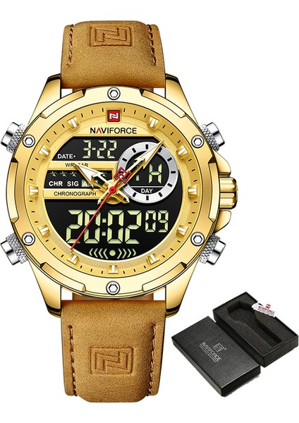 G G Kutusu ile Navıforce Dijital Erkekler Askeri Izle Su Geçirmez Kol Saati LED Kuvars Saat Spor Izle Erkek Büyük Saatler Erkekler Relogios Masculino (Yurt Dışından)