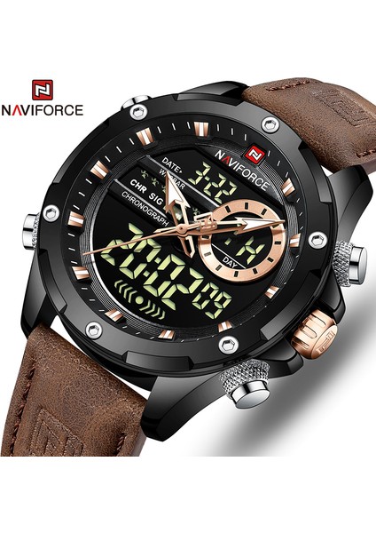 G G Kutusu ile Navıforce Dijital Erkekler Askeri Izle Su Geçirmez Kol Saati LED Kuvars Saat Spor Izle Erkek Büyük Saatler Erkekler Relogios Masculino (Yurt Dışından) fiyatları