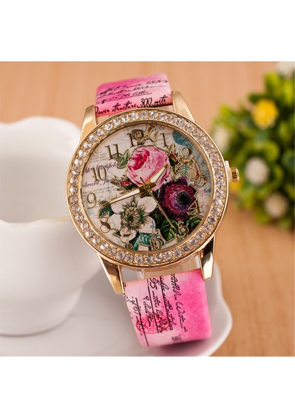 Gül Yeni Moda Quartz Saat Çin Çiçek Rahat Kadın Bilezik Izle Reloj Mujer Relogio Feminino Saat Noel Hediyesi Izle (Yurt Dışından) modelleri