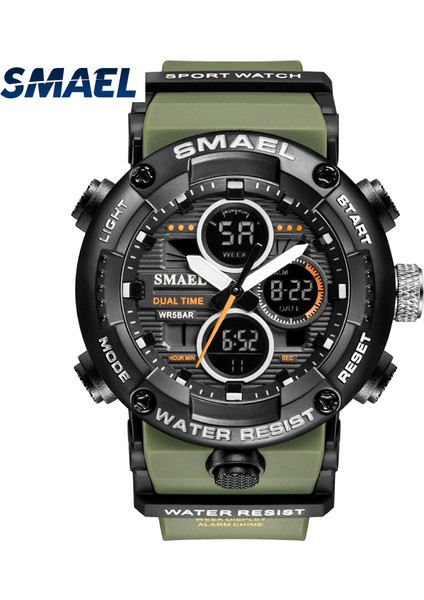 Lıghtblue Spor Saatler Erkekler Askeri Izle Dijital LED Işık 50 M Su Geçirmez Kol Saati Kronometre Saat Erkek 8038 Kuvars Izle Spor (Yurt Dışından) fiyatları