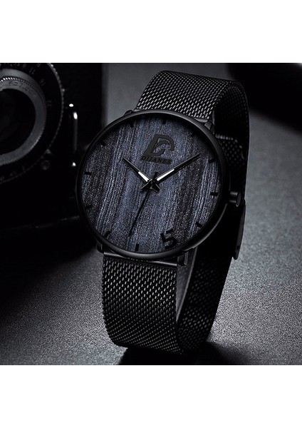 Örgü Siyah Turuncu Reloj Hombre Erkek Moda Ultra Ince Minimalist Saatler Erkekler Iş Paslanmaz Çelik Hasır Kemer Kuvars Izle Relogio Masculino (Yurt Dışından) fiyatları
