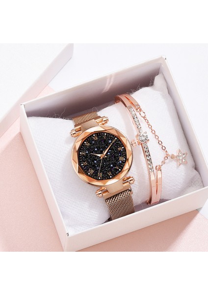 Siyah Popüler Bayanlar Izle Mıknatıs Roma Aydınlık Iki Parçalı Set Bilezik Izle Bilezik Hediye Kuvars Izle Reloj De Mujer (Yurt Dışından) fiyatları
