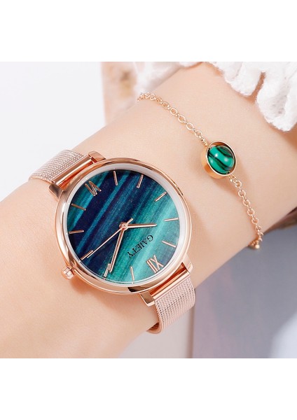 Sadece 1 Adet Watch2 Gaiety Lüks 2 Pcs Set Izle Kadınlar Gül Altın Su Matkap Bilezik Izle Takı Bayanlar Kadın Saat Rahat Kuvars Kol Saatleri (Yurt Dışından) fiyatları
