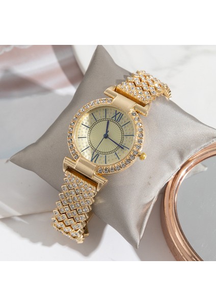 Altın Lüks Bilezik Saatler Kadınlar Kristal Elbise Kol Saatleri Saat Kadın Moda Rahat Kuvars Izle Reloj Mujer Relogio Feminino (Yurt Dışından) fiyatları