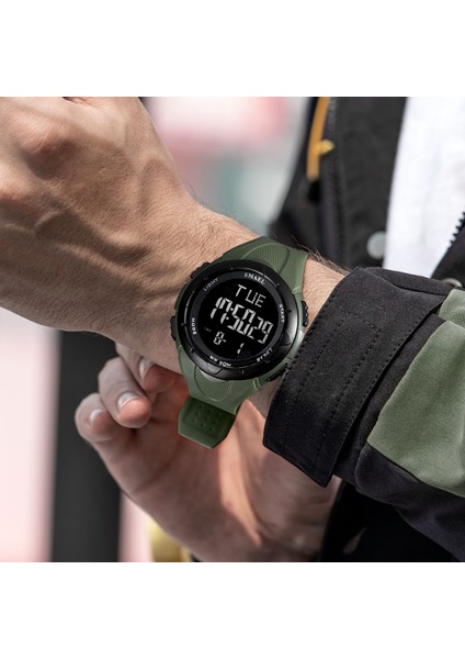 Siyah Kırmızı Smael Yeni Askeri Açık Erkek Saatler LED Dijital Ekran Silikon Su Geçirmez Spor Izle Erkekler Kol Saati Relogio Masculino (Yurt Dışından) modelleri