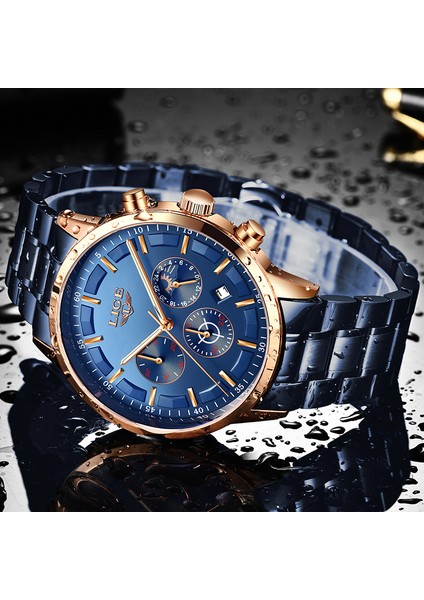 Gümüş Siyah Lıge Yeni Erkek Askeri Spor Izle Rahat Moda Su Geçirmez Kuvars Izle Erkekler En Lüks Marka Kronograf Izle Reloj Hombre (Yurt Dışından) fırsatları