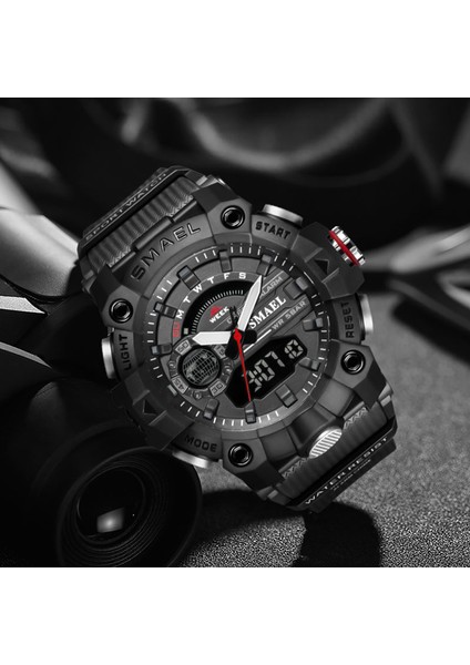 Haki Smael En Lüks Marka Askeri Erkek Spor Izle Su Geçirmez Kuvars Kol Saati Kronometre Alarm LED Işık Dijital Erkek Spor Saat (Yurt Dışından) fiyatları
