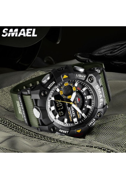 Blackred Askeri Saatler Erkekler Spor Izle Yeni 50 M Su Geçirmez Kol Saati Kronometre Alarm LED Işık Dijital Saatler 8040 Erkek Spor Saat (Yurt Dışından) fırsatları