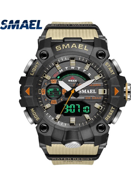 Blackred Askeri Saatler Erkekler Spor Izle Yeni 50 M Su Geçirmez Kol Saati Kronometre Alarm LED Işık Dijital Saatler 8040 Erkek Spor Saat (Yurt Dışından) indirimleri