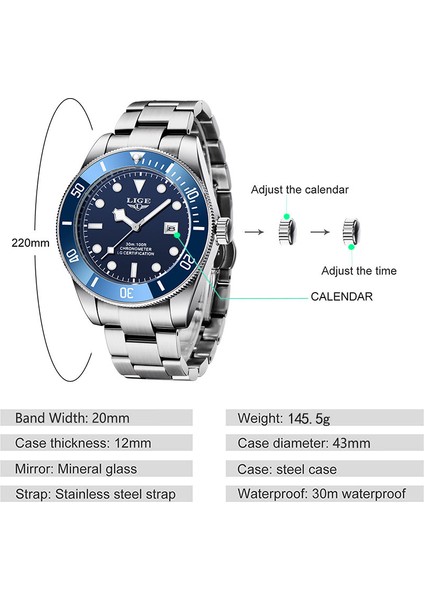 Yeni Gümüş Altın Lıge Izle Adam Iş Üst Marka Lüks Erkekler Için Izle Casual Saatler Paslanmaz Çelik Kuvars Kol Saati Su Geçirmez Saat Hombre (Yurt Dışından) indirimleri