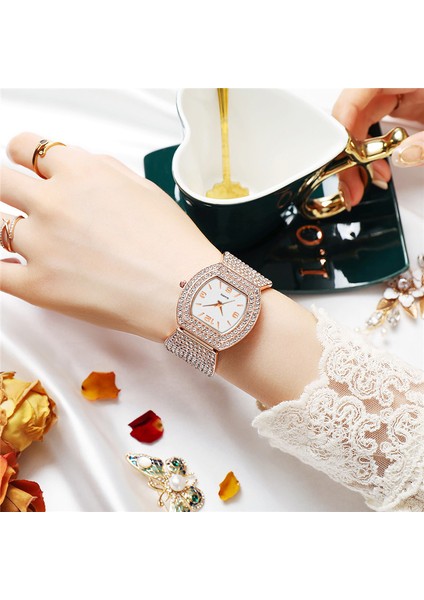 Altın Kadın Yeni Bilezik Izle Bayanlar Paslanmaz Çelik Kuvars Casual Izle Kadın Elbise Izle Kadın Saat Hediye Izle 2023 Yeni Moda (Yurt Dışından) fırsatları